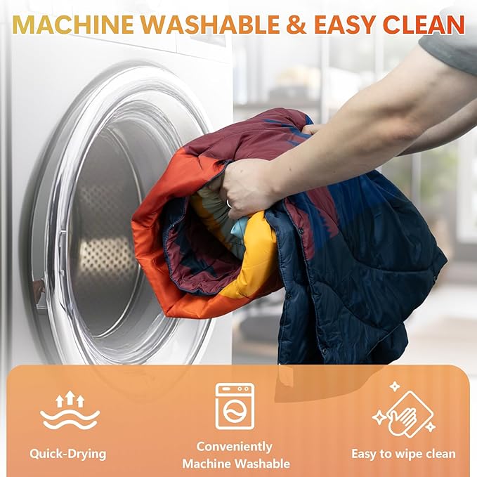 Camping Blanket, Packable Down Alternative Puffy Outdoor Blankets Lightweight Water-Resistant Compact Outdoor Blanket for Airplane Travel Picnic Stadium Hiking Party Cold Weather 55"x78.8"