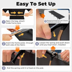 KingCamp Ultralight Camping Cot, Portable Folding Tent Camping Bed, Heavy Duty Sleeping Bed with Pillow for Adults Outdoor Backpacking Travel Hiking, Supports 350LBS, Orange