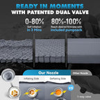 Hikenture 4" Thick Self Inflating Sleeping Pad, Foam & Air Camping Mattress, 9.5 R-Value Insulated Sleeping Mat, Portable All Season Camping Pad for Tent, Car, Cot, Truck