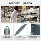 Portable Soft Cooler 12 Cans, IP68 Tizip Leak-Proof Zipper for Camping, Fishing, Beach, Outdoors Insulated Ice Chest with Reusable Ice Pack