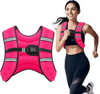 Weighted Vest, 8lb/12lb/16lb/20lb/25lb/30lb Weight Vest with Two Adjustment Straps for Men Women, Weight Vests with Reflective Stripe for Strength Training, Running, Jogging, Walking