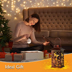 Homemory Butterfly Solar Lanterns Waterproof, Metal Hanging Hollowed-Out Metal Decor Lantern, LED Outdoor Decoration for Outside LED Lanternse for Yard, Backyard, Porch, Lawn