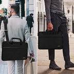 Hseok Laptop Shoulder Bag 15-15.6 inch Shockproof Water-Resistant HandBag with Small Case Compatible with MacBook Pro Neo 16" M5 M4 M3 M2 M1, Mac Pro Air 15", XPS 15/16, Most 15" 15.6" 16",Black