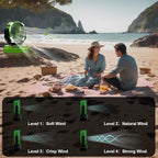 20000mAh Camping Fan with LED Lantern, 360° Oscillation, Remote Control, 4 Speed & Timer, Rechargeable Battery Powered Fan for Tent, Outdoor, Travel, Hurricane, Emergency, Power Outage (Green)