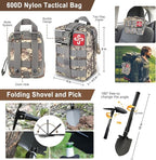 238Pcs Emergency Survival Kit and First Aid Kit, Professional Survival Gear Tool with Tactical Molle Pouch and Emergency Tent for Earthquake, Outdoor Adventure, Camping, Hiking, Hunting