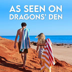 Dock & Bay Beach Towel - Quick Dry, Sand Free - Compact, Lightweight - 100% Recycled - Includes Bag - Summer - Peach Sunrise - Extra Large (200x90cm, 78x35)