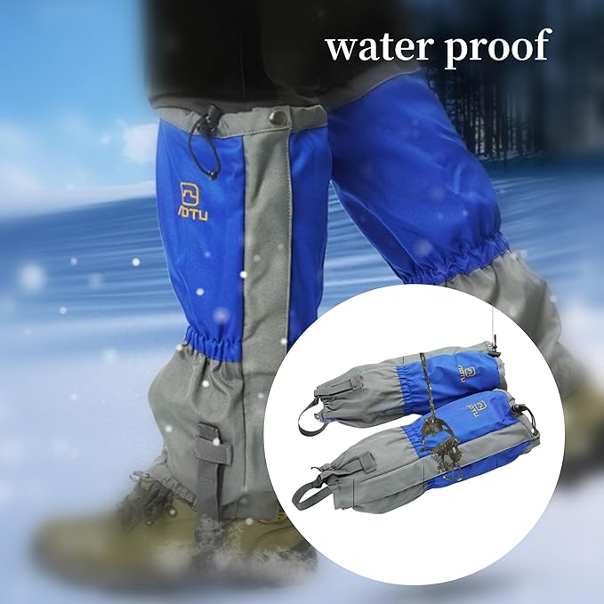 Adjustable Leg Gaiters,Snow Boot Guard Gators,Shoe Gaiters,Waterproof Hiking Gaiters for Hunting,Running,Snow,Mountain Climbing,Yard Work
