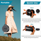 2025 Upgraded Collapsible Stool & 3IN1 Cushioned Carry Bag, Portable Telescopic Camping Chair, Adjustable Height Folding Step Stool Retractable Seat or Footrest for Outdoors & Indoor, Max 620lbs