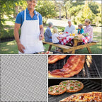 AOOCAN Grill mesh mat - Set of 5 Non Stick BBQ Grill mats, Heavy Duty, Reusable Grilling mats, Easy to Clean - Works on Gas, Charcoal, Pellet Grill - 15.75 x 13 in, Black