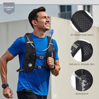 KSIBNW Running Vest for Women and Men, Lightweight Hydration Vest Backpack with 1.5L Water Bladder Bag Running Backpack for Hiking Biking Trail Cycling Race Marathon