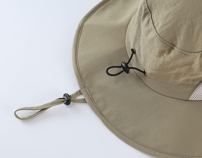 Home Prefer UPF50+ Mens Sun Hat Wide Brim Fishing Hat for Men UV Protection Womens Beach Bucket Hat for Golf Hiking Gardening