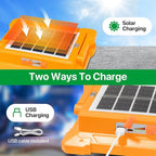 Portable LED Work Solar Light - 300W LED Rechargeable Work Light 22000mAh Solar Camping Lights, Magnetic Worklight Portable Flood Lights with Stand for Mechanic Camping Fishing Car Repair