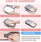 BAGAIL 6 Set/4 Set Lightweight Compression Packing Cubes for Travel, Anti-Tearing Expandable Organizer Bags for Suitcase
