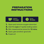 BIGHORN Mountain Food Vegetarian Creamy Mushroom Pasta - premium freeze dried meals for backpacking food - vegetarian backpacking meals - ideal camping meal just add water - great taste - 2 servings