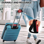 DOMIKING Red Luggage Handle Wrap Soft Luggage Identifiers for Suitcase Tags Markers for Travel Bag Luggage Suitcase Covers Wraps Travel Accessories, 4 Pack