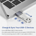 Elebase for Samsung Galaxy Z Flip 7 Adapter,USB to USB C Adaptor 4Pack,Type C Female to A Male Cable Converter for Z Fold Flip 7 6 5,A55 A54 A53 A52,Tab S10 S9 S8 A9 A8 Lite,Watch Ultra Classic Active