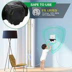 3 Outlet Indoor Outdoor Wall Adapter, ETL Listed 3-Prong Grounded Outlet Splitter, Weatherproof Heavy Duty Multi Outlet Power Plug Extender with Protective Cover, Black (Green, 1 Pack)