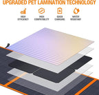 EBL 200W Portable Solar Panel for Power Station, Waterproof IP65 Foldable Solar Panel with MC-4 Anderson Output Connector for RV, Camping, Blackout