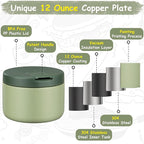 12oz Insulated Vacuum Food Jar with Buckle Lid Wide Mouth Soup Thermo for Hot Food Kids Leakproof Stainless Steel Lunch Container- Green- 1Pack