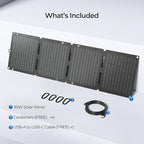 Renogy Solar Panels, 30W Portable Solar Panel Charger, Fast Charging for iPhone, iPad, Tablets, Laptop, Power Bank, with USB-C USB-A DC Ports, IP67 for Camping, Hiking, Backpacking, Outdoor