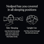 Nodpod Gentle Pressure Sleep Mask | Patented Light Blocking Design for Sleeping, Traveling & Relaxation - Black Onyx