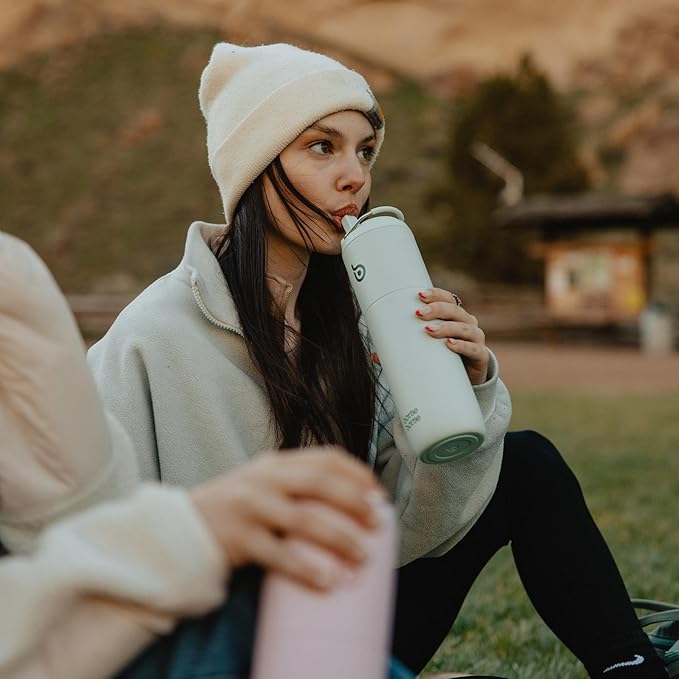 BOTTLE BOTTLE Insulated Water Bottle 24oz with Straw Lid and Handle for Sports Travel Gym Stainless Steel Water Bottles Double-Wall Vacuum Metal Leak Proof BPA-Free