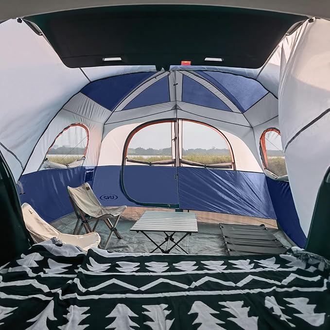 UNP SUV Tent for Camping, 6-Person SUV Tailgate Tent - Easy Set Up with Rainfly, 10'x9'x78in(H)