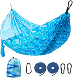 Camping Hammock,Lightweight Nylon Hammock,Portable Hammocks with Two Tree Ropes for Outdoor,Indoor,Travel,Hiking,Backyard,Camping
