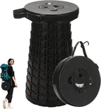 18-inch Heavy Duty Collapsible Stool - 800 lbs Capacity, 2.6 lbs Lightweight Portable Folding Stool for Camping, Travel, Music Festivals and Other Outdoor Events