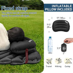 Ultralight Sleeping Pad Camping Inflatable Pillow for Camping Combo, Compact Backpacking Inflatable Sleeping Pad for Adults- Portable for Hiking, Travel - Durable & Comfortable