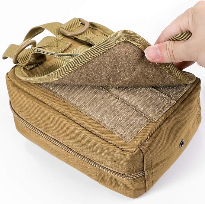 Gogoku First Aid Pouch 1000D Nylon Tactical Molle Tear Away Medical Pouch Empty Utility Pouch for Outdoor Activities Medical Supplies Camping Hiking Travel,Bag Only