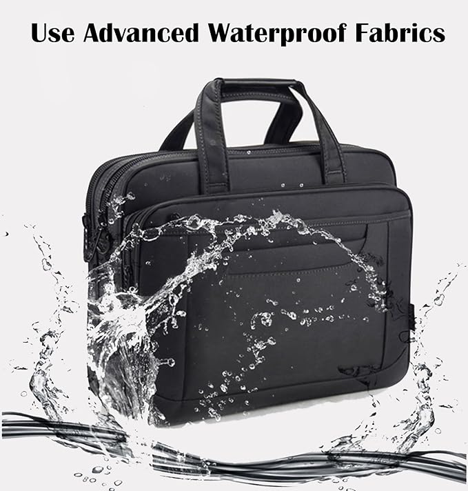 Briefcase Bag 15.6 Inch Laptop Messenger Bag Business Office Bag for Men Women, Shoulder Bag fit for Computer Notebook MacBook Hp Dell Lenovo Asus Apple
