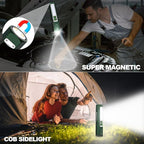 Rechargeable Flashlights High Lumens - Super Bright Small Pocket Magnetic Flashlight, 8 Modes LED Tactical Flash Light, Dual Button Powerful Flashlight for Camping (2, Hunter Green)