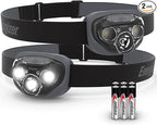Energizer LED Headlamp PRO (2-Pack), IPX4 Water Resistant Headlamps, High-Performance Head Light for Outdoors, Camping, Running, Storm, Survival LED Light for Emergencies (Batteries Included)