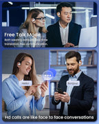 AI Translation Earbuds Real Time 164 Languages 80H Playtime Translator Ear Buds Audifonos Traductores Inglés Español Wireless Earphones Bluetooth Headphones for Travel Business Meeting Learning White