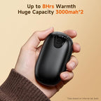 4 Pack Hand Warmers Rechargeable, 3 s Fast Heating USB 2 in 1 Pocket Hand Warmer, 3-Settings Outdoor/Indoor/Camping/Warm Gifts for Women MenKids （Write Black）