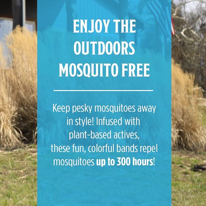 Grandpa Gus's Natural Mosquito Repellent Bracelets for Family, 300 Hours Protection, DEET-Free, Summer Outdoor Beach Camping Essentials, Glow in The Dark Assorted Colors, 24 Bands