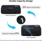 Compression Packing Cubes (Pack of 7), Expandable Luggage Organizer Bags, Hanke Packing Cubes for Travel, Double Zipper Durable Travel Packing Organizers for Suitcase Backpack and Carry-On