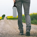 Volhoply Insulated Water Bottles Bulk 2 Pack, 40 oz Stainless Steel Bottle with Paracord Handle & Spout Lid, Double Walled Metal Water Cups with Wide Mouth, Reusable Big jug for Adults(Fog,2 Set)