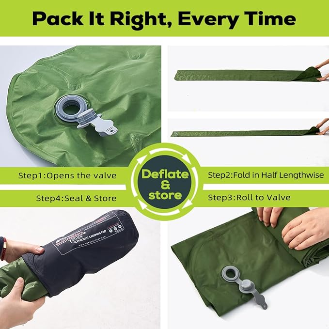 Gear Doctors® Ether 17.5oz Ultralight Camping Sleeping Pad – Backpacking Air Mattress – Camping Mattress Pad – Compact Inflatable Sleeping Mat for Backpacking, Comfortable Outdoor Hiking, Tent, Travel