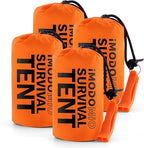 Emergency Survival Tent Life Shelter - 2 Person Mylar Emergency Shelter Tube Tent with Emergency Whistle & Paracord, All-Weather Essential Survival Gear for Camping, Hiking & Survival Kits