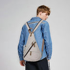 KL928 Canvas Sling Bag - Small Crossbody Backpack Shoulder Casual Daypack Rucksack for Men Women(Large Version)