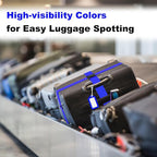 8 Pack Luggage Straps and Tags Set (4 Straps, 4 Tags), Luggage Straps for Suitcases TSA Approved Suitcase Belt Luggage Tags, Blue