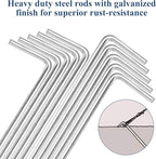 MIVIDE 100 Pack 8.26 inch Tent Stakes, Galvanized Steel Metal Tent Stakes Pegs, Garden Stakes Edging Fence Hooks Pegs for Camping, Shelters, Tarp, Canopies, Christmas Decoration Stakes