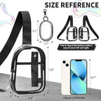 Waterproof Clear Bag for Stadium Events, Women's Crossbody Clear Sling Bag with Coin Wallet, Shoulder Bag for Daily Use