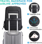 BANGE Business Smart Backpack Waterproof fit 15.6 Inch Laptop Backpack with USB Charging Port,Travel Durable Backpack