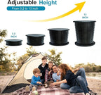 Upgrade XL Retractable Portable Toilet for Adults, Extra Large Portable Travel Floding Toilet, Camping Tall Toilets with Lid for Adults and Kids Compact Potty for Car,Hiking,Beach