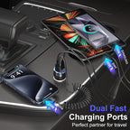 Car Charger Adapter 5 Pack, Bangfun 65W Multi Port 12V USB C & USB A Car Charger PD+QC 3.0 Fast Charging Cigarette Lighter USB Adapter Plug for iPhone 16 15 14 13 Pro Max iPad Samsung Android(Black)