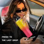 32OZ Insulated Water Bottle with Straw - Stainless Steel Water Bottle w/Carrier Pouch with Strap & Boot, Wide-Mouth Vacuum Insulated Bottle Fit in Car Bike Cup Holder