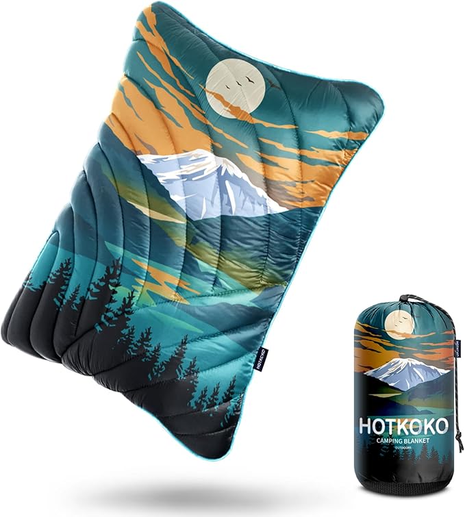 Camping Pillow,Supportive Compressible Travel Pillow Middle Size Lightweight Camp Pillow with Storage Bag for Camping,Hiking,Backpacking,Airplane